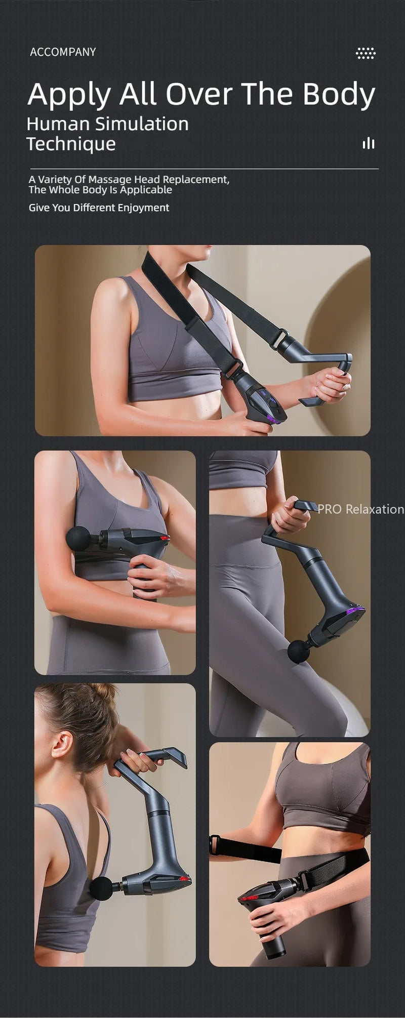 Split Pull Belt Fascia Gun Multi-Functional Removable Muscle Massage Guns Handle Vibrator Belt Body Massage Gun Fitness Masajes