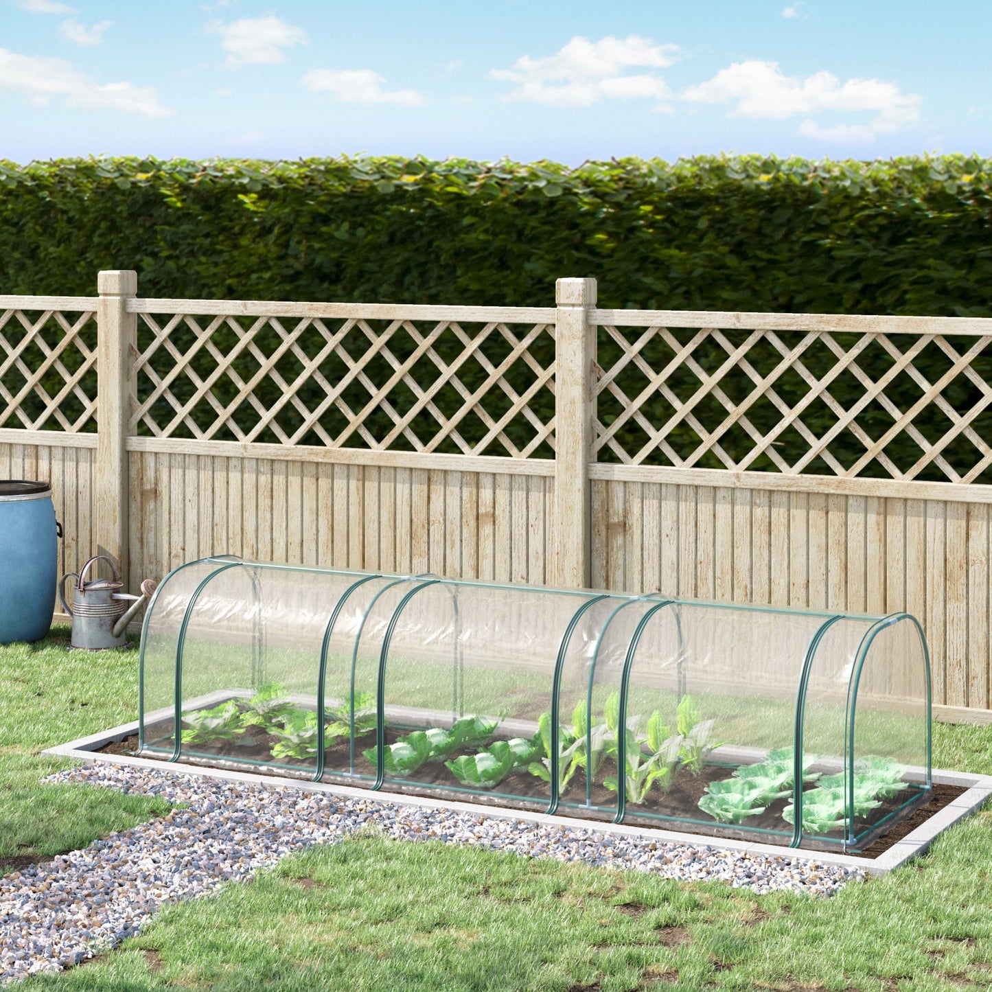 PVC Metal Tunnel Garden Greenhouse Kit
