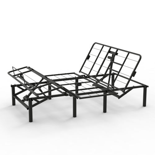 Adjustable Bed Base Frame Head And Foot Incline Quiet Motor Queen Size Zero Gravity, Dual USB A C Ports, Remote Control With ZG And Memory Keys