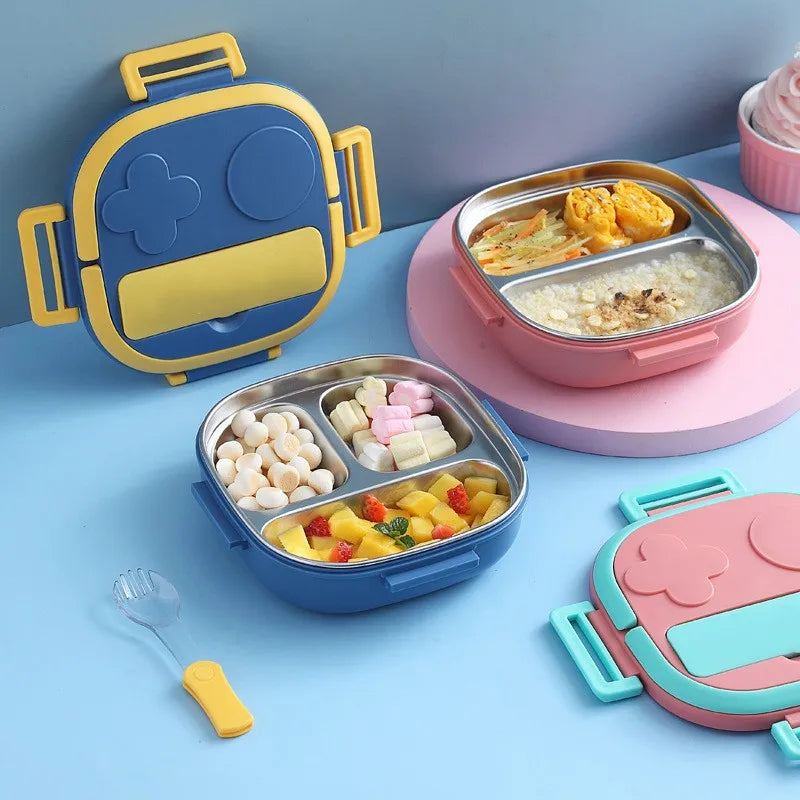 Outing Tableware 304 Portable Stainless Steel Lunch Box Baby Child Student Outdoor Camping Picnic Food Container Bento Box