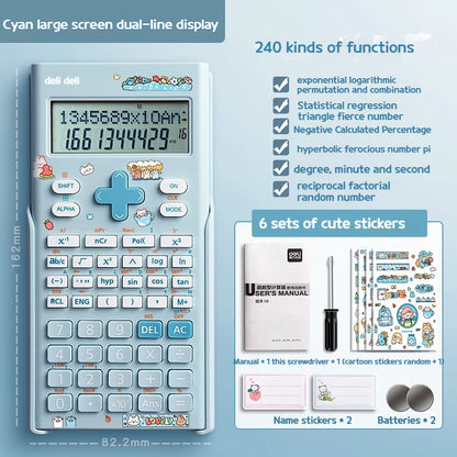 Function Sun Multifunctional Calculator Student Easy Portable Large Screen Calculator School Office Supplies