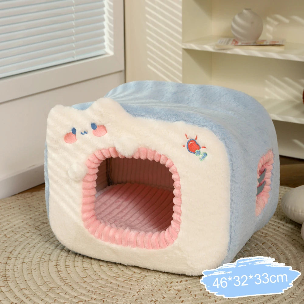 HOOPET Winter Cozy Pet House Dogs Soft Nest Kennel Sleeping Cave for Cat Dog Puppy Warm Tents Removable Bed Nest for Chihuahua