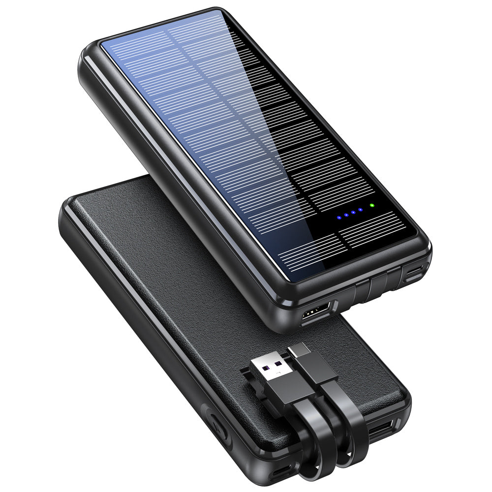 It Comes With Input And Output Dual-wire Solar Power Bank