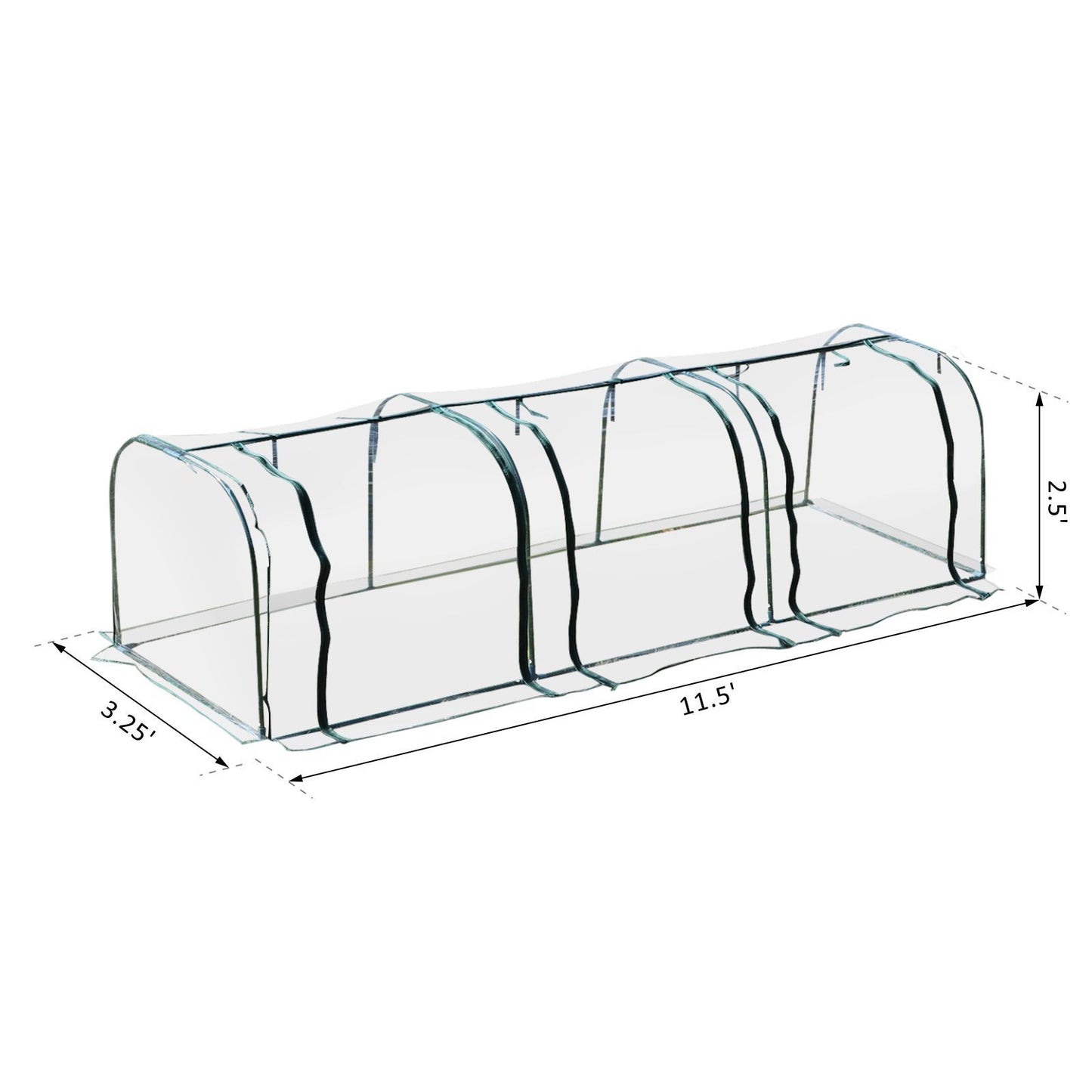PVC Metal Tunnel Garden Greenhouse Kit