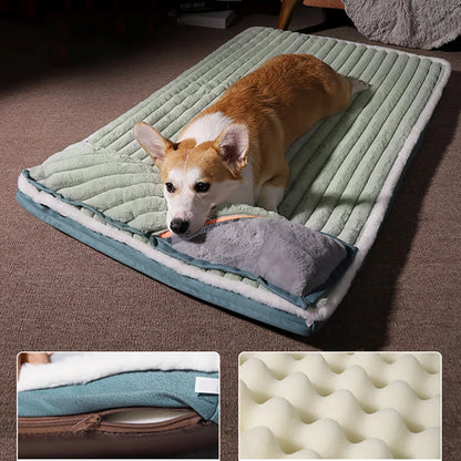 Dog Bed Padded Cushion for Small Big Dogs Sleeping Beds and Houses for Cats Super Soft Durable Mattress Removable Pet Mat