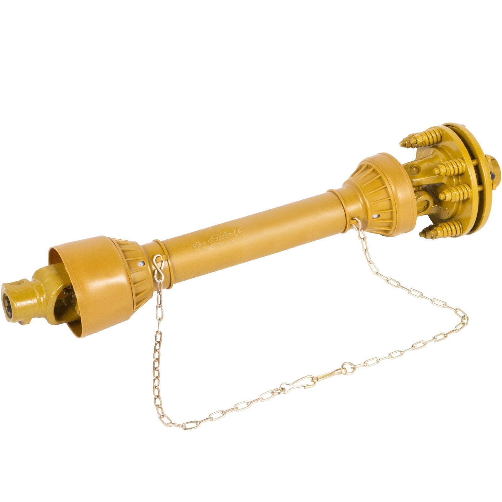 VEVOR PTO Shaft, PTO Drive Shaft, 6 Spline Both Ends PTO Driveline Shaft, Series 4 Tractor PTO Shaft, Brush Hog PTO Shaft, Yellow PTO Shaft WSlip Clutch For Bush Hog Finish Mower