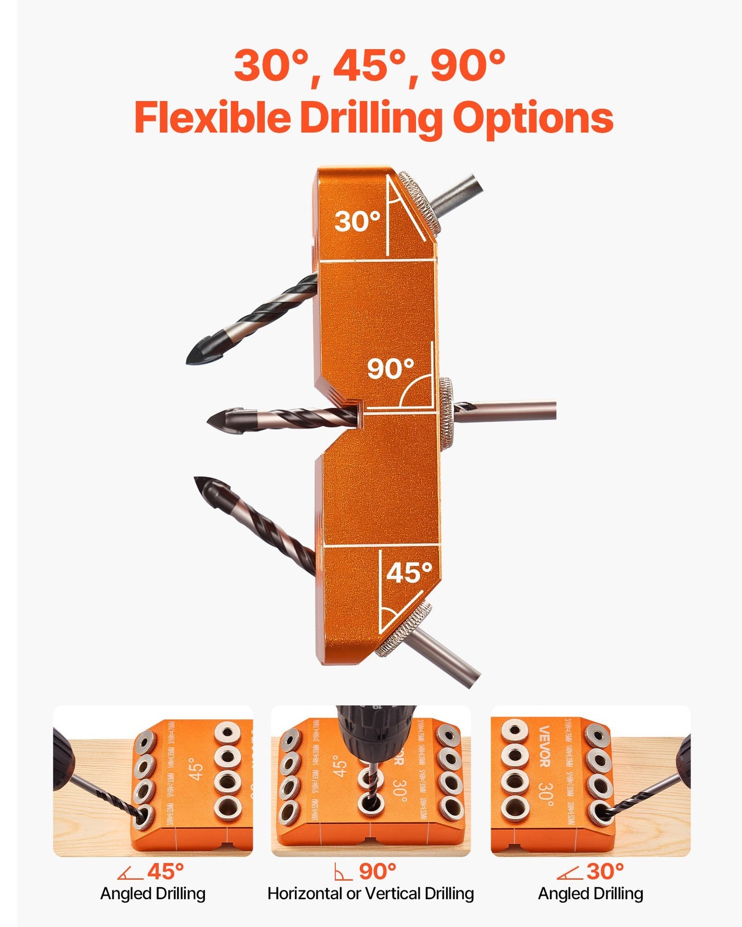 Drill Guide Angle 4 Sizes Portable Precision Drilling Guide Jig