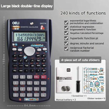 Function Sun Multifunctional Calculator Student Easy Portable Large Screen Calculator School Office Supplies