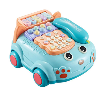 Baby Phone, Toy Baby Toy Phone Cartoon Baby Piano Music Light Toy Children Pretend Phone, Kids Cell Phone Girl with Light Parent