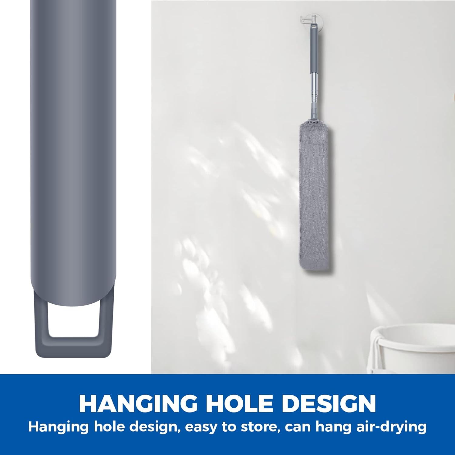 Retractable gap dust cleaner with microfiber cloth covers