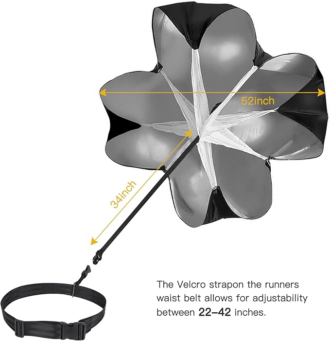 Resistance speed training parachute for running