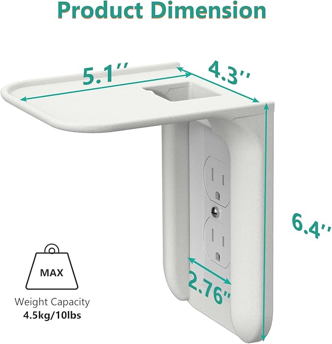 WALI outlet shelf wall holder in white