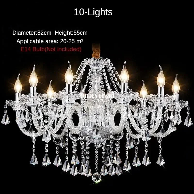 Modern Crystal Chandelier with Luxurious Luster, K9 High-Quality Clear Crystal Lamp, Living Room, Auditorium Decoration Light