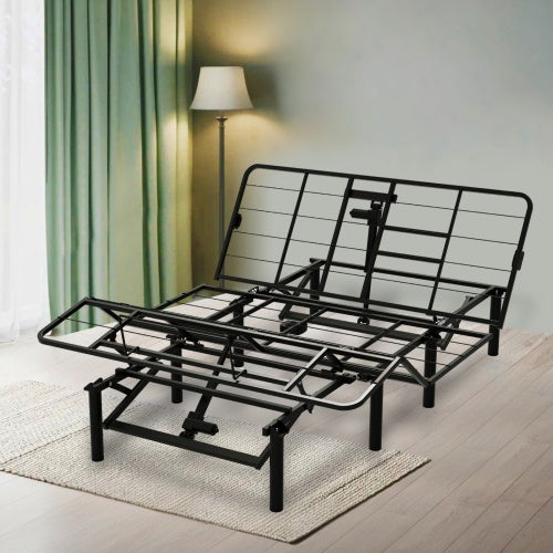 Adjustable Bed Base Frame Head And Foot Incline Quiet Motor Queen Size Zero Gravity, Dual USB A C Ports, Remote Control With ZG And Memory Keys