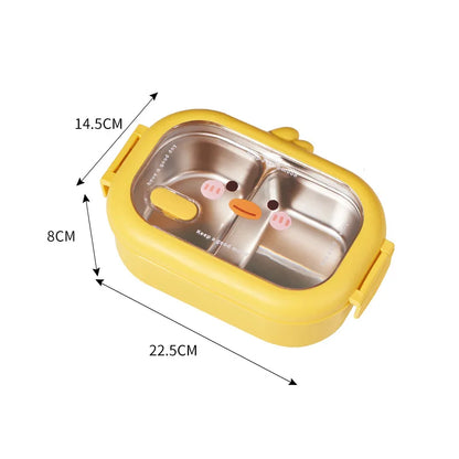 1000ML Stainless Steel Bento Lunch Box for Kids BPA Free Lunch Container for Girls Boys Toddlers 2 Compartments