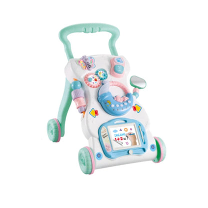 Infant Children Walker Trolley Music Walker Adjustable Speed Anti-Rollover Baby Learn to Walk Stroller Toys