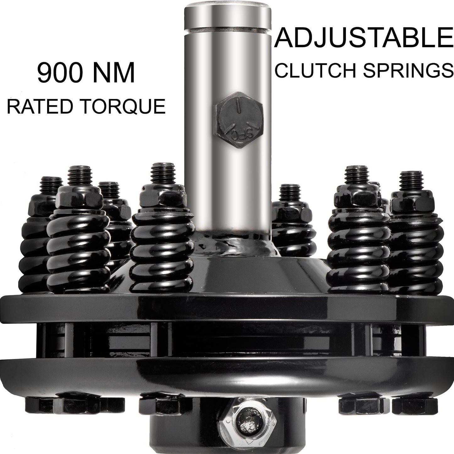 VEVOR Slip Clutch, PTO Slip Clutch, Smooth Round Ends PTO Friction Clutch, Carburized Steel Tractor Slip Clutch, Adjustable Rotary Cutter Slip Clutch, Black Brush Hog Slip Clutch For PTO Shaft