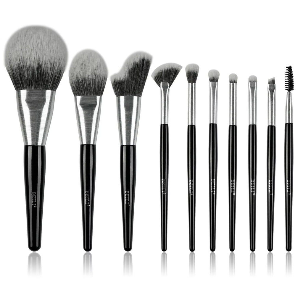Beli 10pcs Professional Makeup Brush Set New Design Brushed Tube Makeup Brushes
