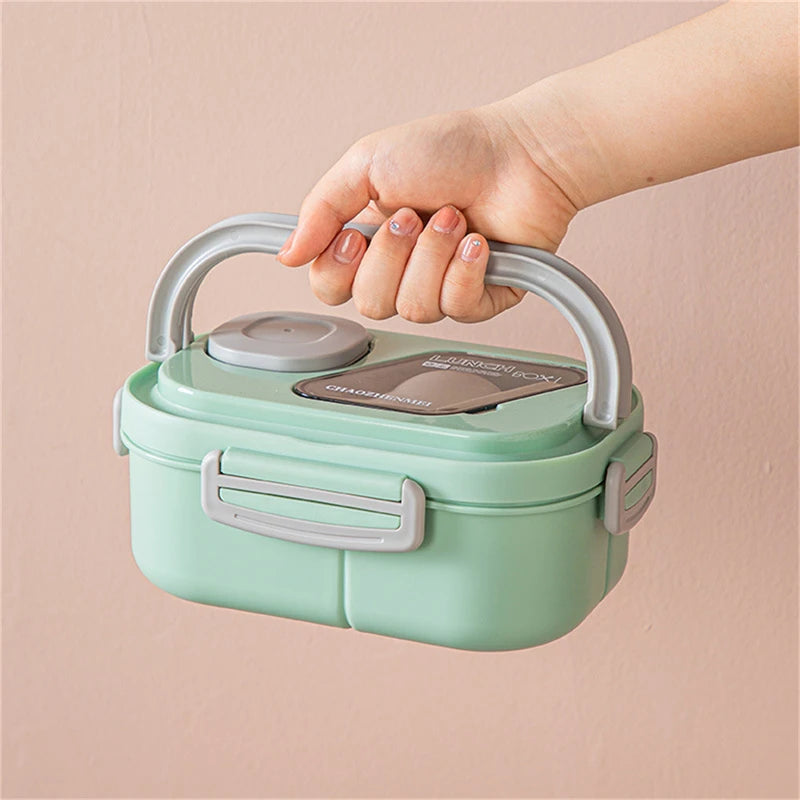 Cute Lunch Box for Kids Compartments Microware Bento Lunchbox Children Kid School Outdoor Camping Picnic Food Container Portable