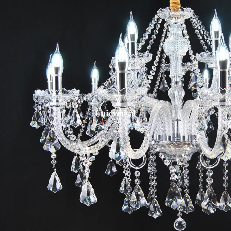 Modern Crystal Chandelier with Luxurious Luster, K9 High-Quality Clear Crystal Lamp, Living Room, Auditorium Decoration Light