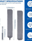 Retractable gap dust cleaner with microfiber cloth covers