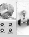 Silver suction cup shower hooks for bathroom and glass surfaces