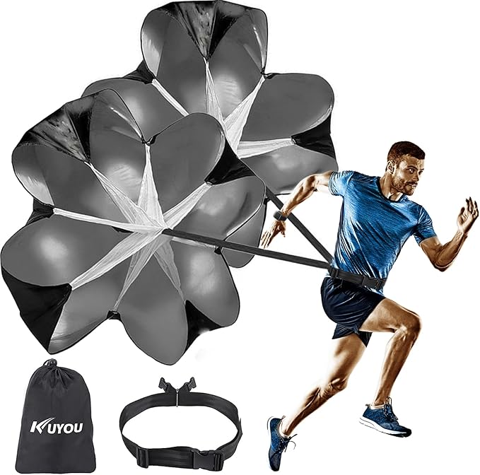 Resistance speed training parachute for running