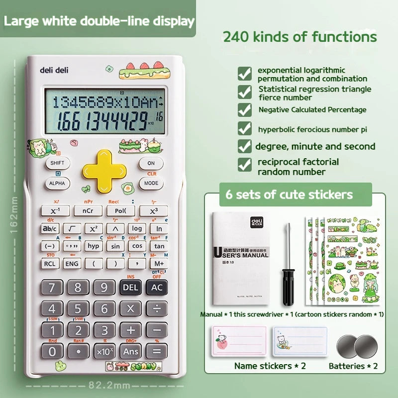 Function Sun Multifunctional Calculator Student Easy Portable Large Screen Calculator School Office Supplies