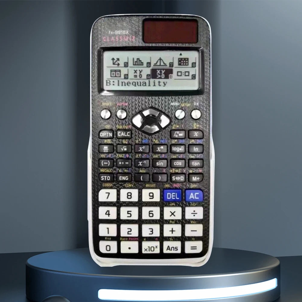 Advanced Scientific Calculator with Natural Display Math Calculator Solar Battery Power with 696 Functions for Students