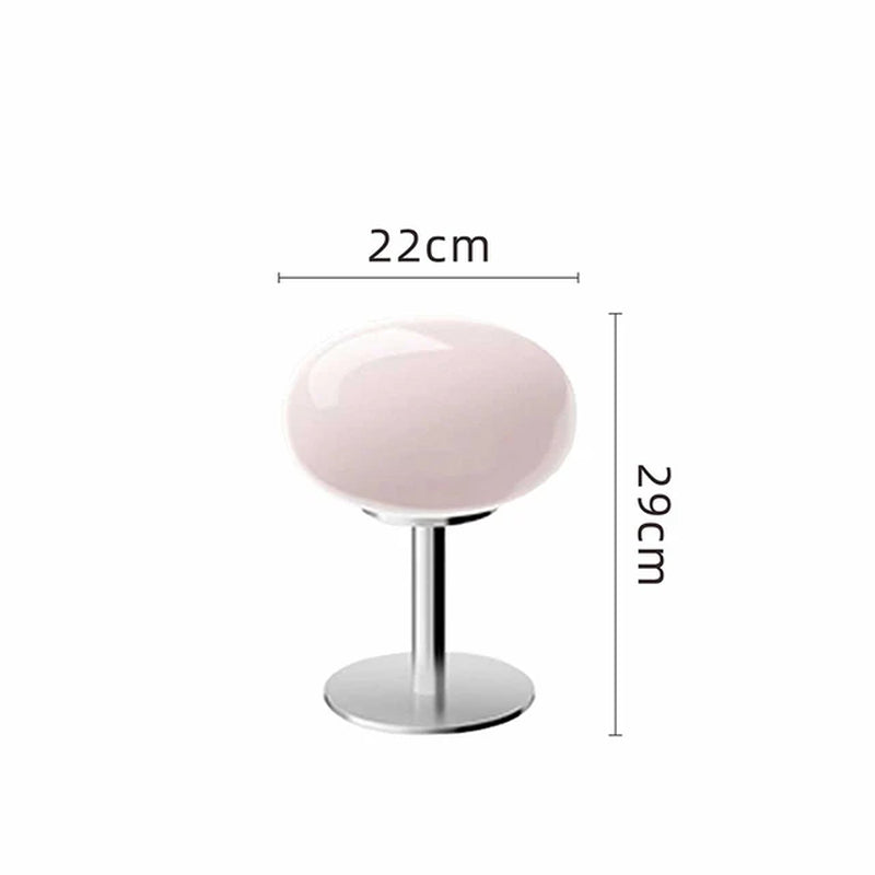 Italian Designer Glass Egg Tart Table Lamp Bedroom Bedside Study Reading Led Night Light Home Decor Atmosphere Stained Desk Lamp