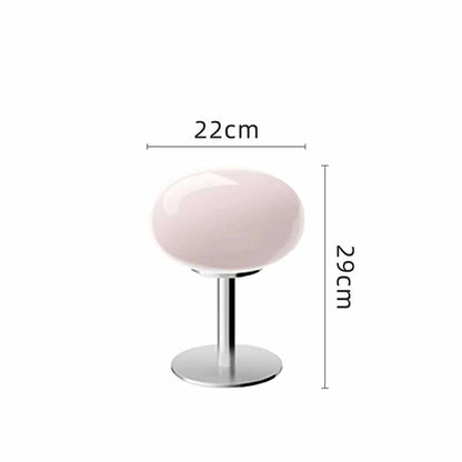 Italian Designer Glass Egg Tart Table Lamp Bedroom Bedside Study Reading Led Night Light Home Decor Atmosphere Stained Desk Lamp