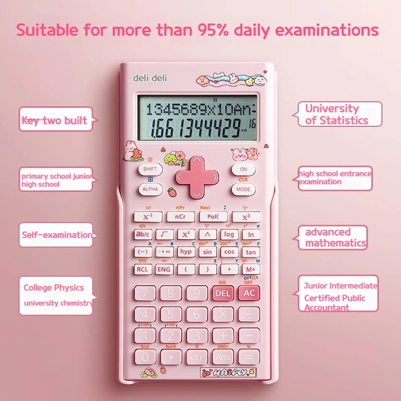 Function Sun Multifunctional Calculator Student Easy Portable Large Screen Calculator School Office Supplies