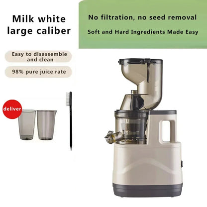 Slow Cold Press Juicer Machines Vegetable and Fruit, 500W Slow Masticating Juicer Machines with 7-Inch Large Feed Chute