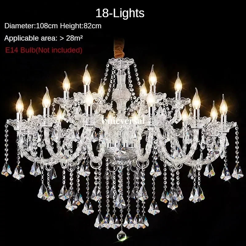 Modern Crystal Chandelier with Luxurious Luster, K9 High-Quality Clear Crystal Lamp, Living Room, Auditorium Decoration Light