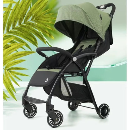 Portable Baby Strollers with Four Wheels, Pushchair, Go Out to Walk Baby Lightweight Stroller Adjustable Backrest Baby Carriage