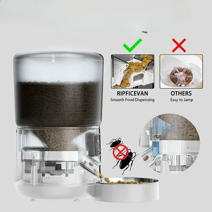 4L Automatic Cat Feeder Pet Smart Cat Food Kibble Dispenser Timer Stainless Steel Bowl Auto Feeder for Cats Dog Accessories