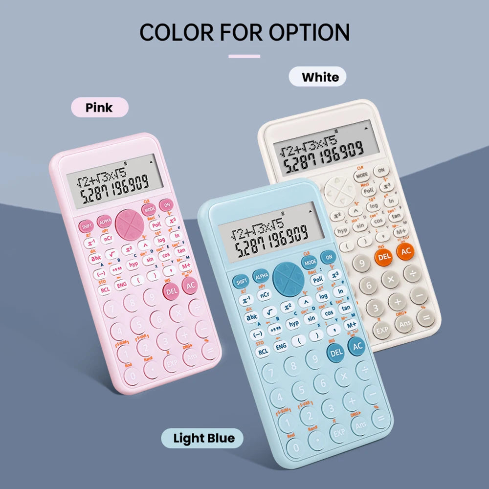 Scientific Calculators Cute Desktop Calculator with 240 Functions 2 Line LCD Screen Ideal for Students School Office