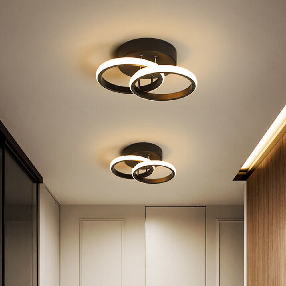 Modern LED Ceiling Light Double Round Pendant Lamp Bedroom Lights Ceiling
