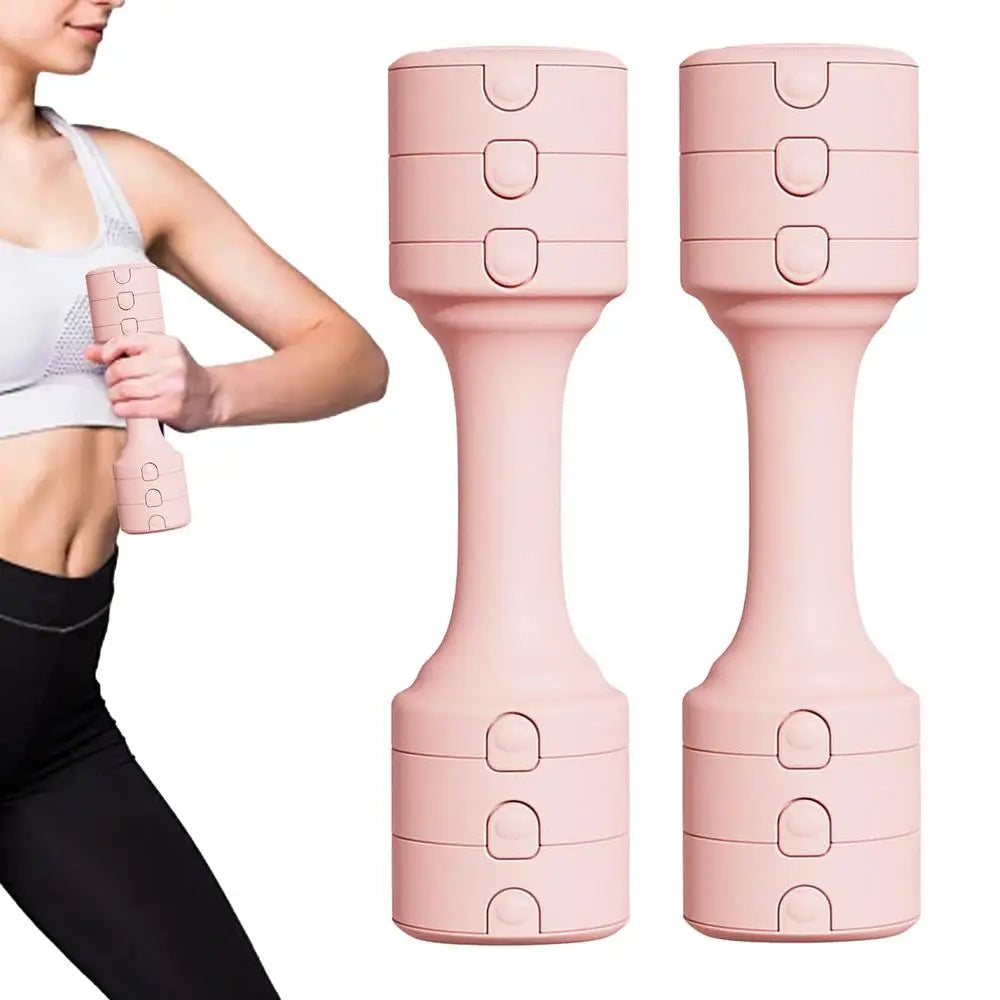 1.5-2.5Kg Adjustable Water Dumbbell Fitness Dumbbells Woman Body Building Anti-Slip Yoga Gym Training Sport Equipment 1Pair