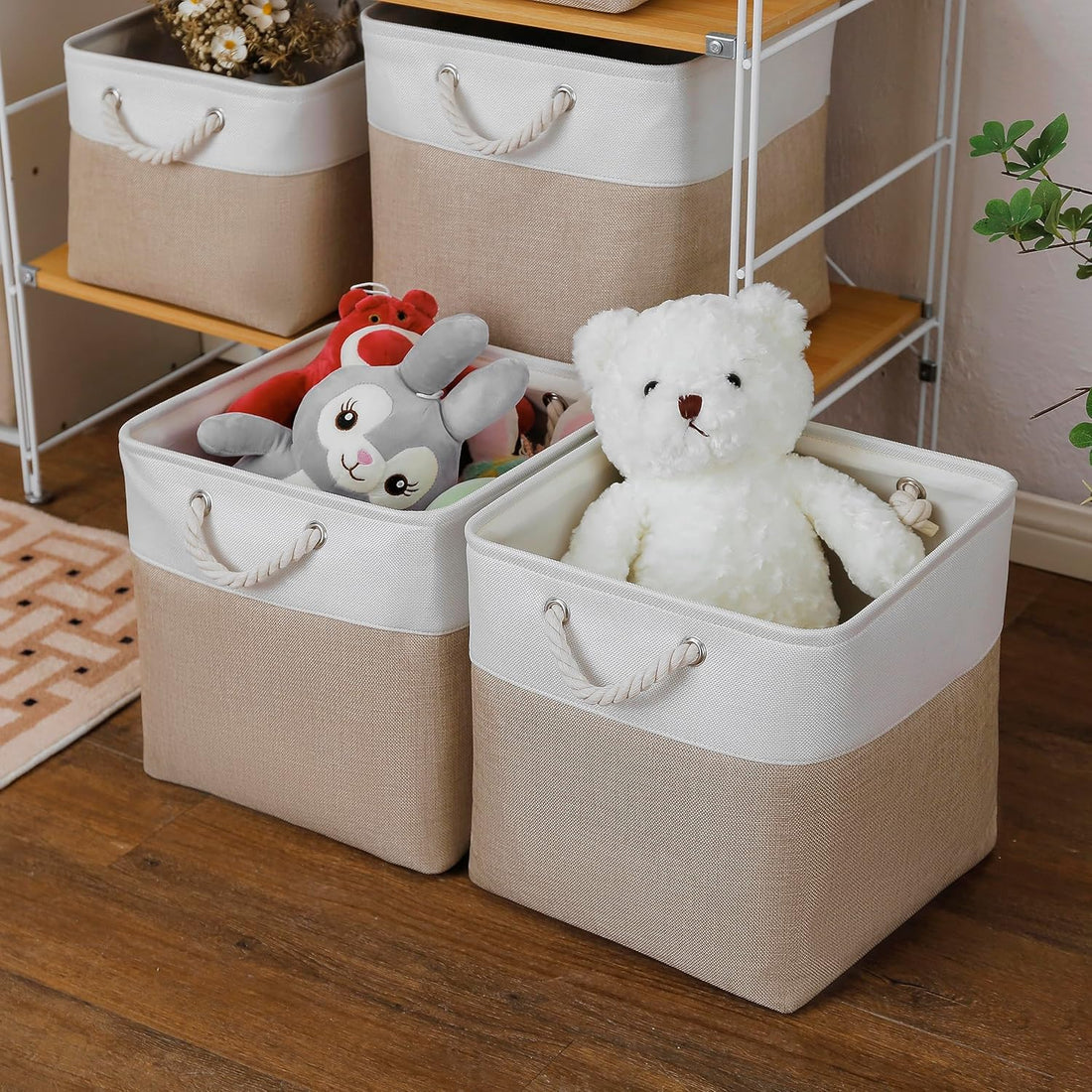 Foldable Fabric Storage Bins, 3-Pack