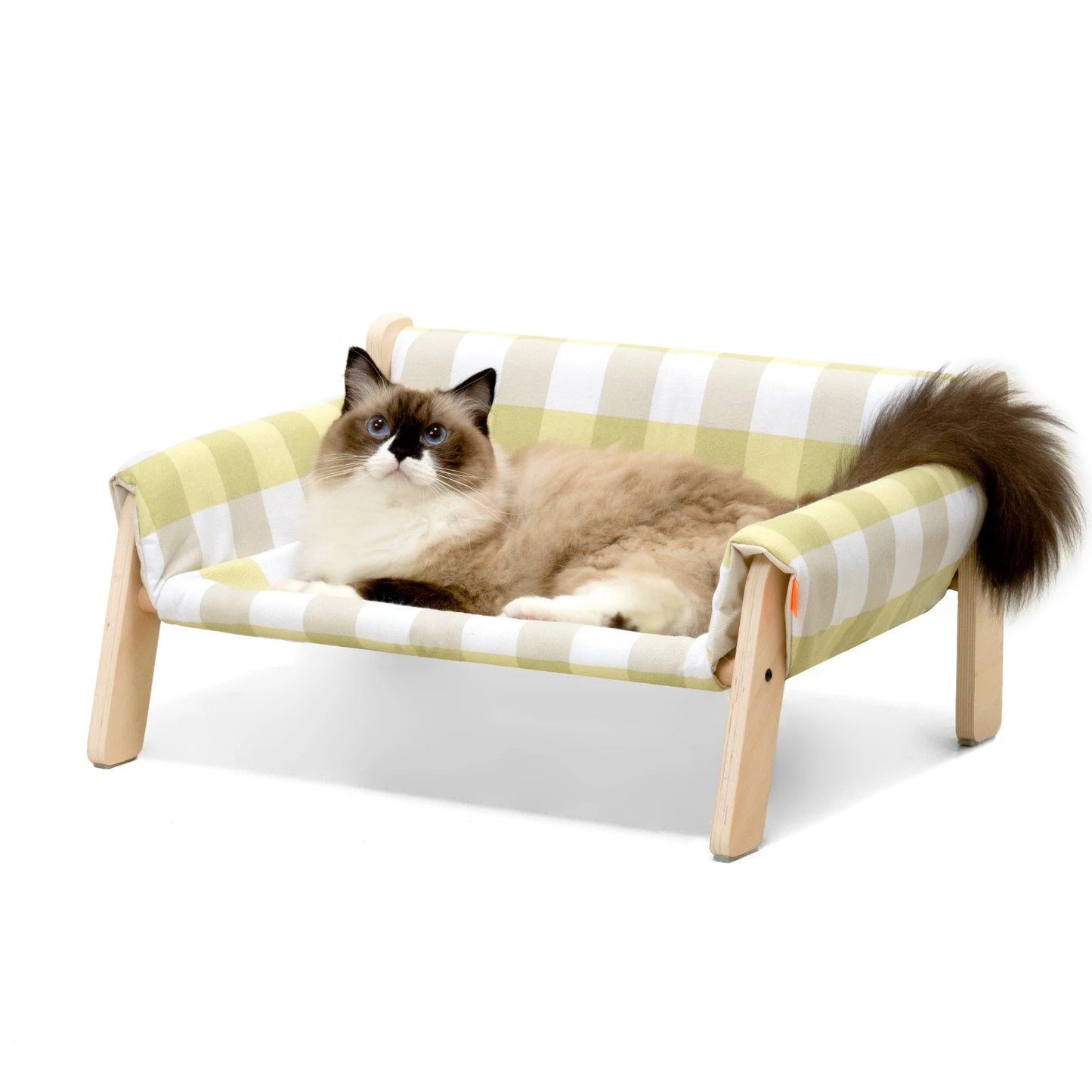 Cat Bed Sofawooden, Sturdy Fluffy Cat Couch Bed Dog Beds for Cats and Small Dogs Pet Furniture Elevated