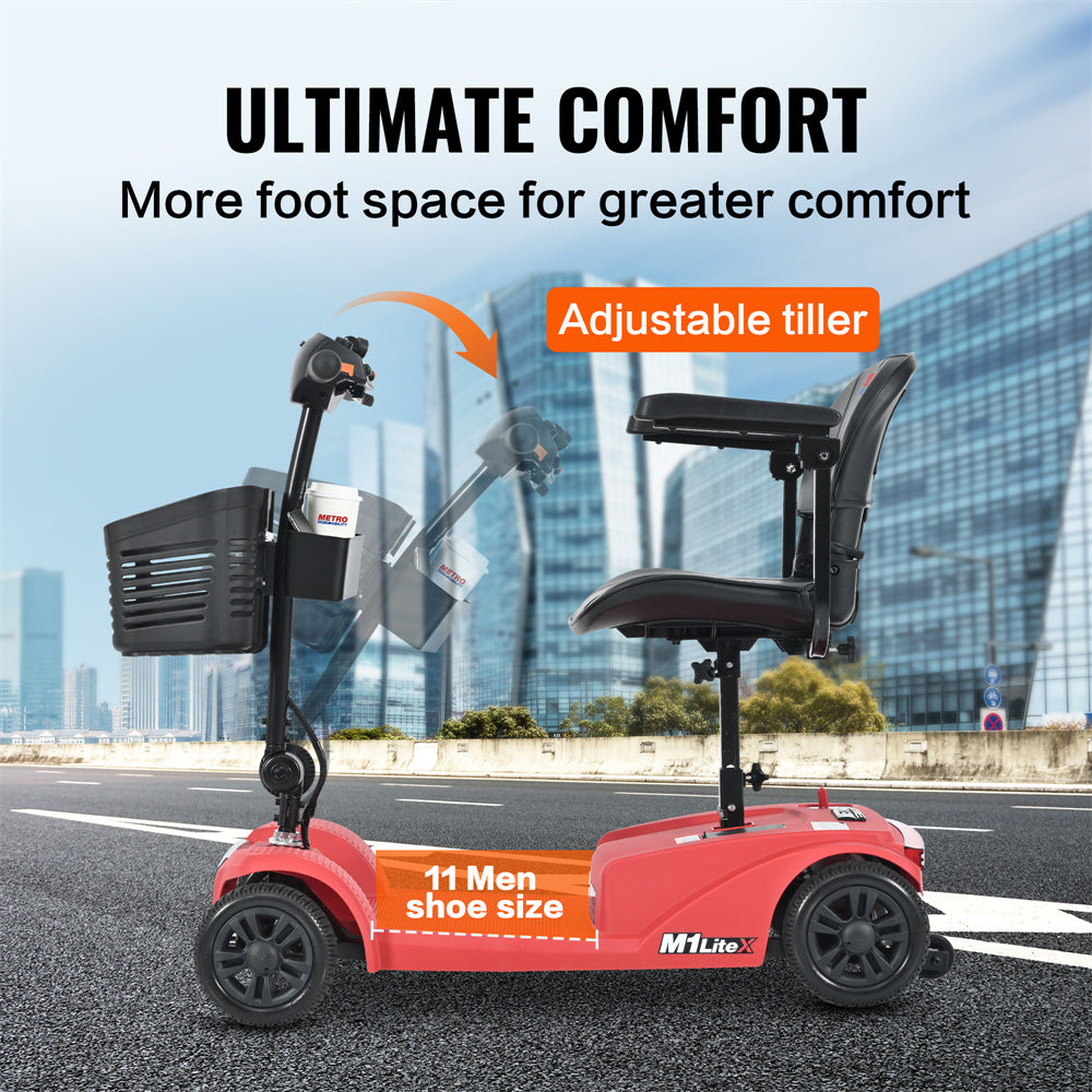 Foldable Seated EScooter W250W Motor  Dual LED Lights