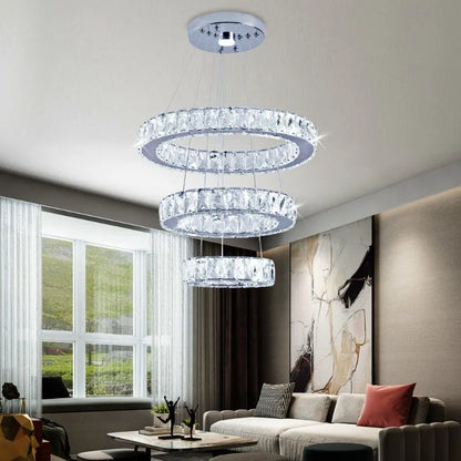 Crystal Chandeliers Luminaria Nordic Pendant Lamp Decorative Led Ceiling Lamps Hanging Light Fixture for Dining Room Bedroom