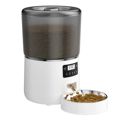 4L Automatic Cat Feeder Pet Smart Cat Food Kibble Dispenser Timer Stainless Steel Bowl Auto Feeder for Cats Dog Accessories