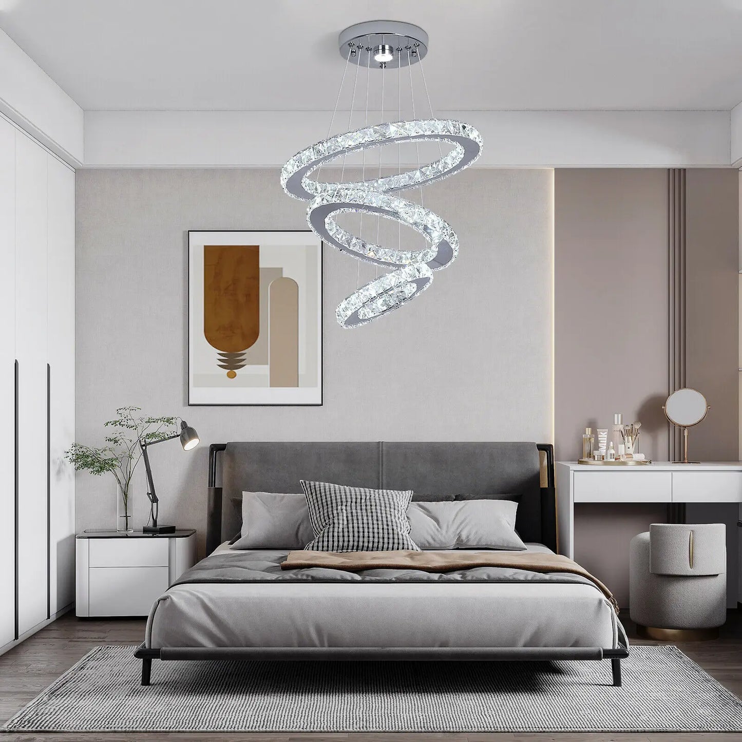 Crystal Chandeliers Luminaria Nordic Pendant Lamp Decorative Led Ceiling Lamps Hanging Light Fixture for Dining Room Bedroom