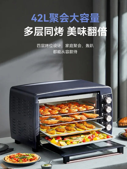 Supor Electric Oven Home Use Small Cake Bread Baking Machine Multi-Function Automatic 42L Large Capacity Oven