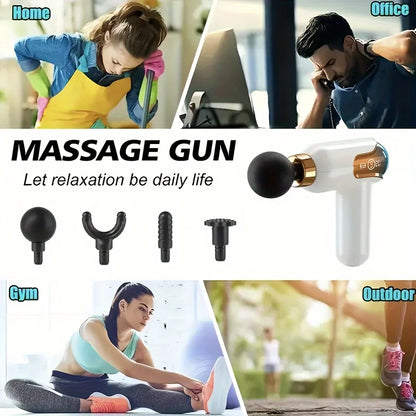 AWARM Massage Gun Deep Tissue Massager Portable Shock Muscle Massage Gun Handheld Full-Body Massager Small Silent Back Massage G