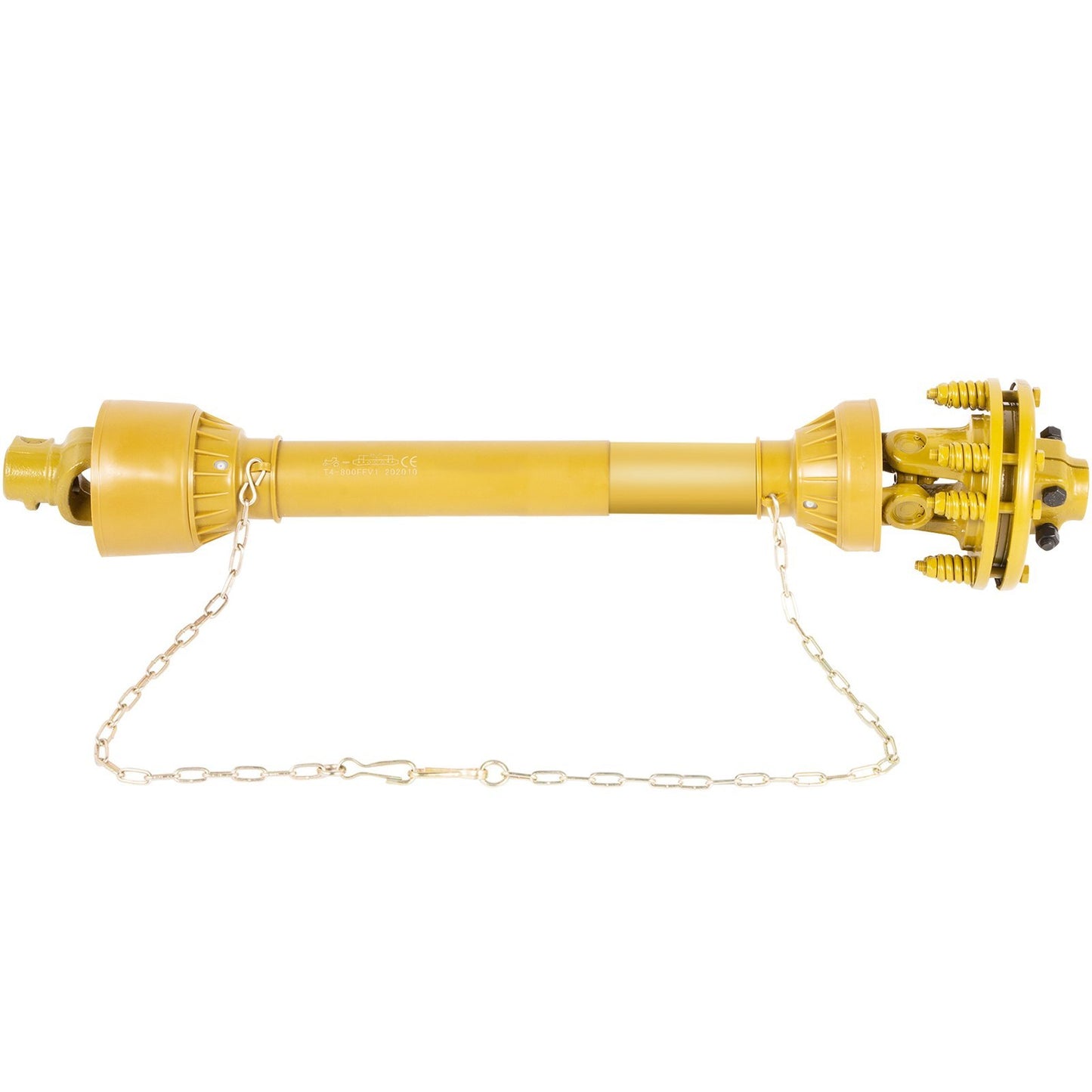 VEVOR PTO Shaft, PTO Drive Shaft, 6 Spline Both Ends PTO Driveline Shaft, Series 4 Tractor PTO Shaft, Brush Hog PTO Shaft, Yellow PTO Shaft WSlip Clutch For Bush Hog Finish Mower