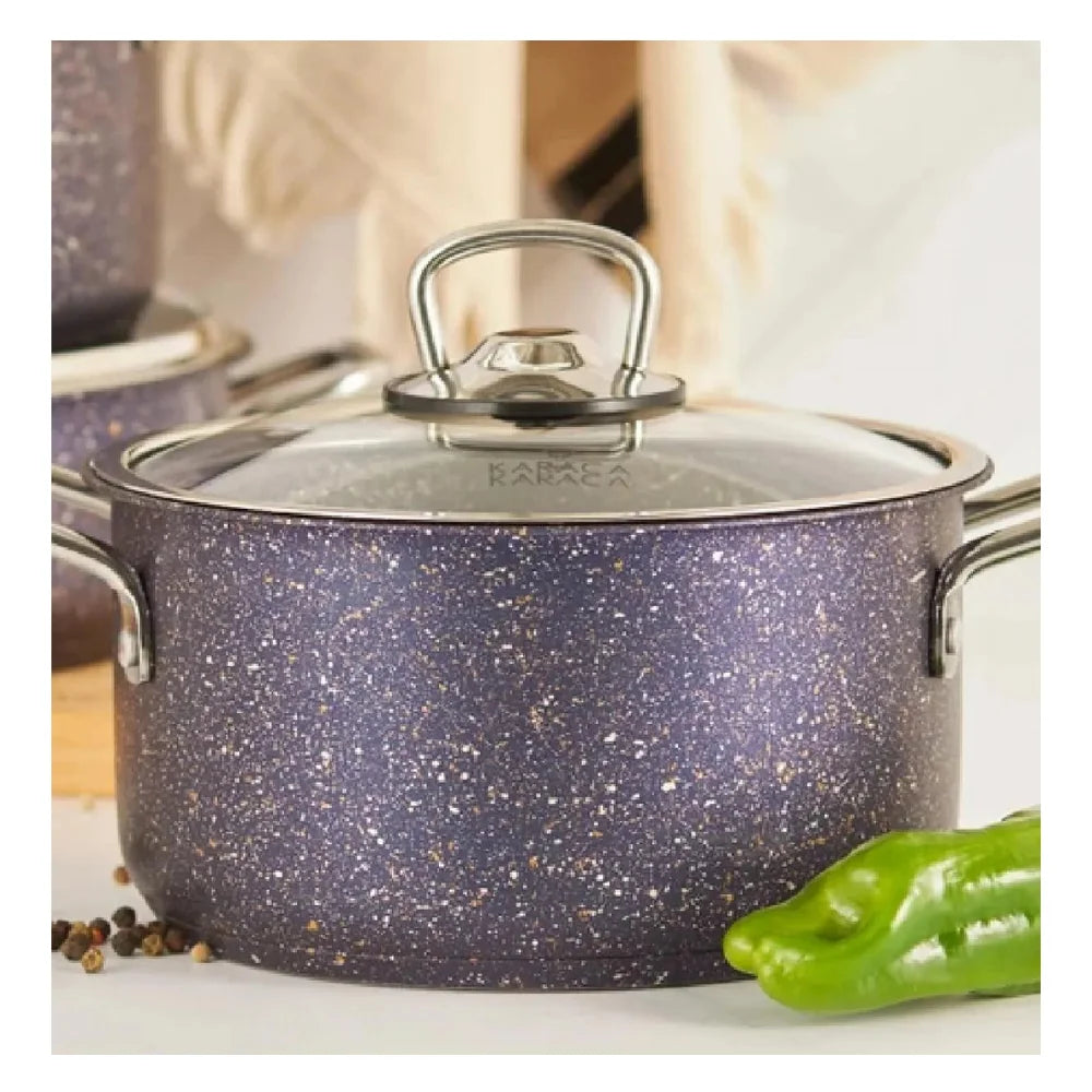 Fireproof Non-Stick Sturdy Long-Lasting Granite New Generation Cookers Design Cookware Pan Sets Gift Dowry Durable Home Kitchen