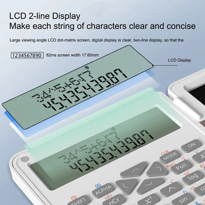 Scientific Calculator 12-Digit Large Display Calculator with Notepad Foldable Calculator with Hand Writing Board for Daily Use